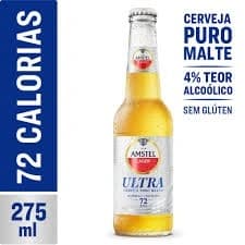 Cerveja Long Amstel Ultra.